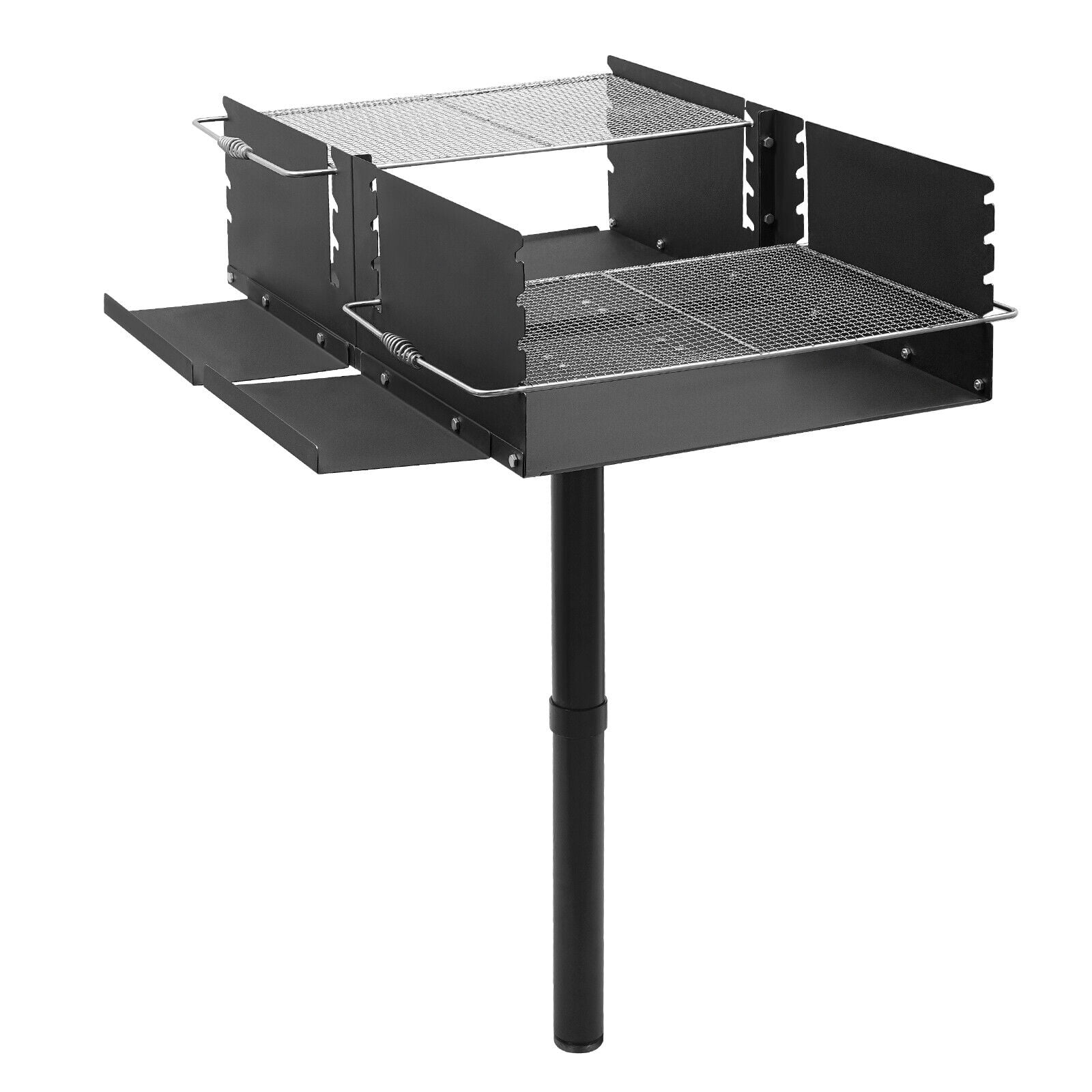 Heavy Duty Charcoal Grill BBQ Park Style Cooking Patio Yard Party Single Pole 40*25.5*52.5in