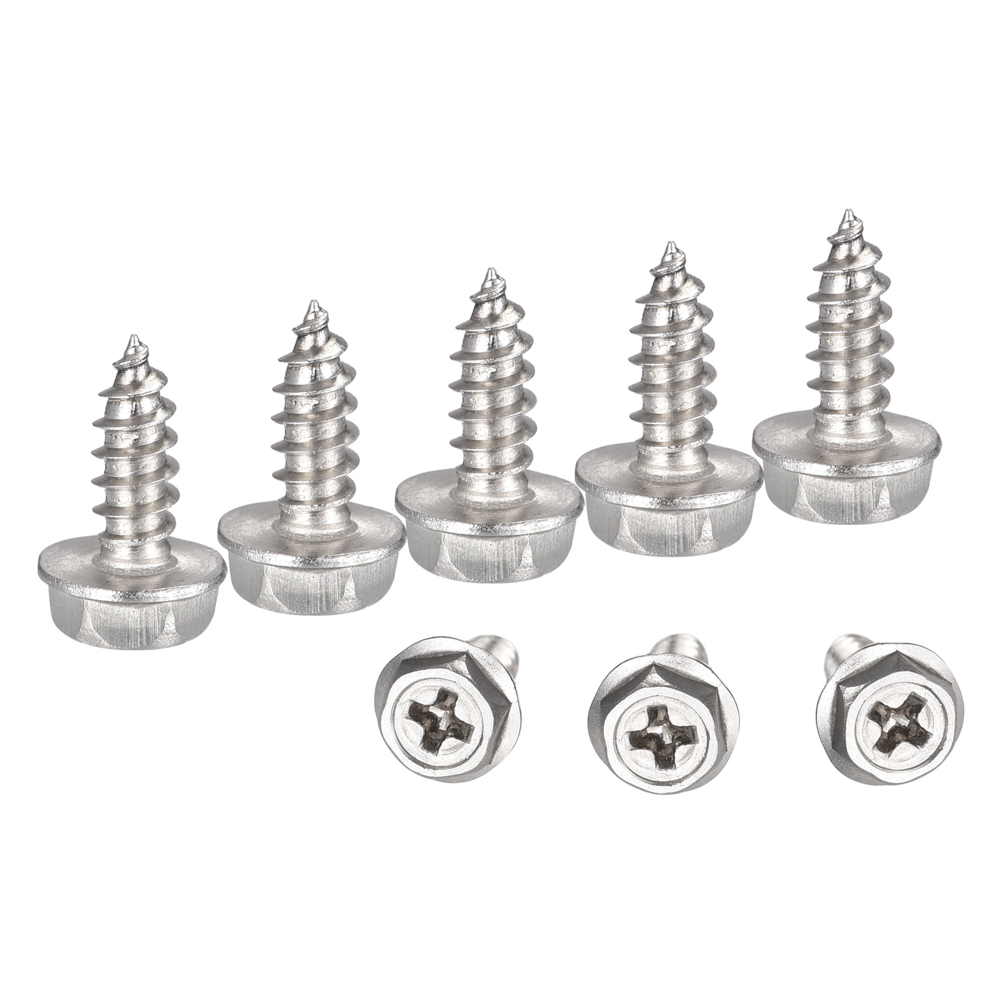 uxcell M4x16mm 304 Stainless Steel Phillips Round Pan Head Self Tapping Screws 50pcs 