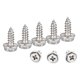 thumbnail image 1 of Tornillos autorroscantes Phillips con arandela hexagonal Uxcell M4 x 12mm de acero inoxidable 304, paquete de 50, 1 of 4