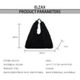 thumbnail image 5 of Faux Fur Hobo Shoulder Bag Furry Handbag Purse for Women Winter Y2k Fuzzy Plush Shoulder Tote Bag for Work Shopping, 5 of 6