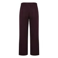 thumbnail image 5 of Annhoo Straight Leg Trousers for Women Plus Size High Waisted Work Cropped Pants Baggy Solid Color Pants with Pockets, 5 of 7