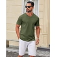 thumbnail image 3 of COOFANDY Mens V Neck T Shirts Cotton Short Sleeve Casual Summer Shirts Basic T Shirt, 3 of 6