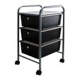 thumbnail image 3 of Advantus 3-Drawer Portable Rolling Cart with 360-Degree Wheels, Smoke, 3 of 3