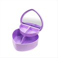thumbnail image 1 of Cajas de JoyeríA en Forma de CorazóN, Almacenamiento de JoyeríA de PláStico PúRpura, Cajas de JoyeríA en Forma de CorazóN Cajas de PapeleríA CajóN Caja de Maquillaje, 1 of 5
