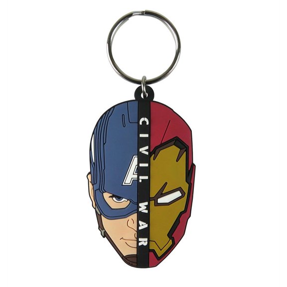 Captain America Civil War Duel Faces Keychain
