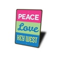 thumbnail image 4 of Peace Love Key West Novelty Decor, Metal Wall Sign - 10x14 Inches, 4 of 4