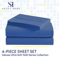 thumbnail image 2 of Sweet Home Collection 1500 Series 4 Piece Ultra Soft Microfiber Sheet Set, Twin, Royal Blue, 2 of 5