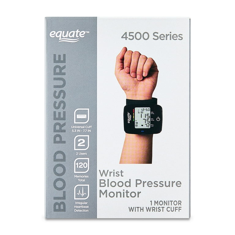Equate Wrist Blood Pressure Monitor, with Irregular Heartbeat