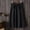 Black, variant on Promotion! Women's Elegant High Elastic Waist Pleated Skirts Casual Bow Mid-calf Skirts
