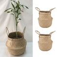 thumbnail image 1 of Cesta Tejida De Pastos Marinos, Cesta Multifuncional Hecha A Mano Para Plantas De Pastos Marinos, Ahorro De Espacio Natural Duradero Para Decoración, 1 of 7