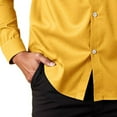 thumbnail image 2 of Ceisia Men Solid Color Casual Fashion Short Sleeve Turndown Collar Button Gift Front Daily Outdoor Versatile Shirt Top, 2 of 4
