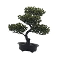 thumbnail image 2 of veasfak Artificial Bonsai Tree Potted Tree Fake Bonsai Tree for Bathroom Office Home Dark Green, 2 of 9