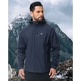 thumbnail image 3 of Xidunhg Men's Softshell Jacket with Hood Waterproof Windbreaker Lightweight Rain Shell Jacket for Outdoor Hiking Travel, 3 of 9