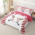 thumbnail image 3 of Erosebridal Girls Baseball Game Bed Spread Queen,Ball Ice Cream Drip Queen Coverlet Set For Kids,3-Piece, 3 of 7