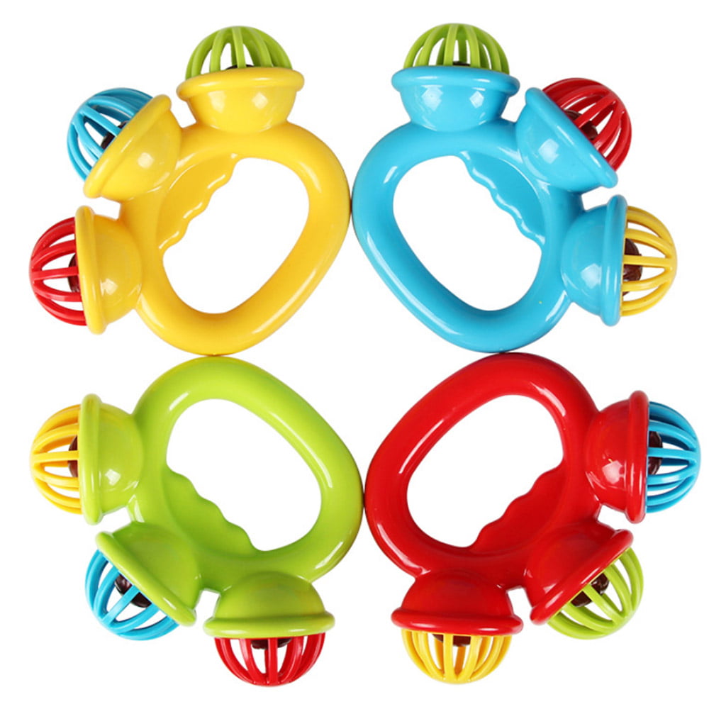 Cute Kids Baby Crab Bell Handbell Musical Instrument Jingle Shaking Rattle Toys 