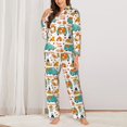 thumbnail image 2 of Sigee Fall Pumpkins And Sunflowers for Women’s Pajama Sets Long-Sleeved Pjs Sets for Women 2 piece Sleepwear-XX-Large, 2 of 7
