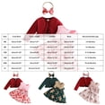 thumbnail image 3 of CAICJ98 Toddler Baby Girls Christmas Outfits Sleeveless Dress Long Sleeve Ruffle Coat Bow Headband Clothing sets,Size 3-6 Months, 3 of 7