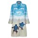 thumbnail image 4 of Puntoco Blusa de manga larga con botones y estampado informal para mujer, mono de playa de gran tamaño Puntoco Puntoco-1, 4 of 9