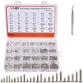 thumbnail image 1 of Kit de tornillos LYJEE niquelados M1.2, M1.4, M1.5, M2 1100 piezas, 1 of 7