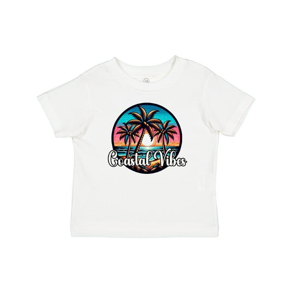 Inktastic Tropical Vacation Coastal Vibes Quote Girls Baby T-Shirt