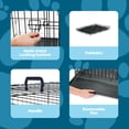 thumbnail image 3 of Carlson Pet Products Secure and Foldable Single Door Metal Dog Crate, Black, Intermediate, 36"L x 23"W x 25.5"H, 3 of 11