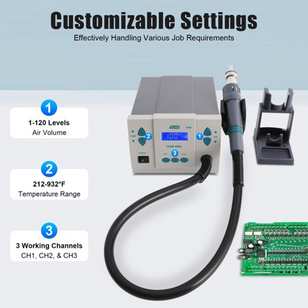 861DW Heat Gun Digital Display Station,Hot Air Rework Station Soldering 1000W