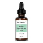 Dr. Brenner Honest Hyaluronic Acid Serum, Effective Plumping Anti-Aging HA Serum With Vitamin B5 1 oz. Great as Gift