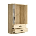 thumbnail image 6 of Woodpeckers Furniture and Mattress Mirrored 2 Door Wardrobe & 2 Drawers in Multi Color, 6 of 6