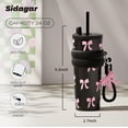 thumbnail image 6 of Sidagar 24 oz Insulated Leakproof Stainless Steel Tumbler with Straw, Bow, 6 of 9
