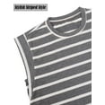 thumbnail image 5 of Luxtrada Womens Fashion Round Neck Sleeveless Striped Pullover Tank Top Womens Summer Casual Tunic Loose Tshirts (White,S), 5 of 8