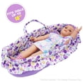 thumbnail image 2 of June Garden Cosy Dream Doll Moisés - Portabebés portátil - Se adapta a muñecas American Girl de hasta 18" - Almohada suave y hebilla de seguridad incluidas - Púrpura, 2 of 5
