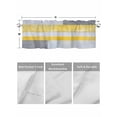 thumbnail image 4 of Valances for Windows Yellow Gray Brush Rod Pocket Cafe Window Treatments Valance Curtains for Kitchen Bathroom Laundry Basement Windows 54"x18", 4 of 9