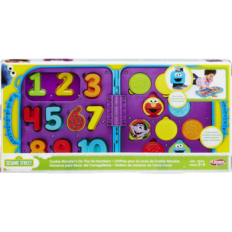  Customer reviews: Playskool Sesame Street Cookie Monster's  On the Go Numbers Includes fold up carry case and 20 play pieces (10  cookies and 10 numbers).