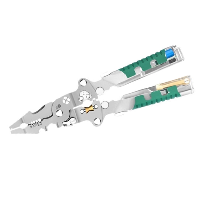 NATEFEMIN Stainless Steel Wire Stripper with Voltage Tester Functionality for Electrical Work Car Wiring Electric Box Maintenance Multipurpose
