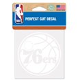 thumbnail image 1 of Philadelphia 76ers Decal 4x4 Perfect Cut White, 1 of 1