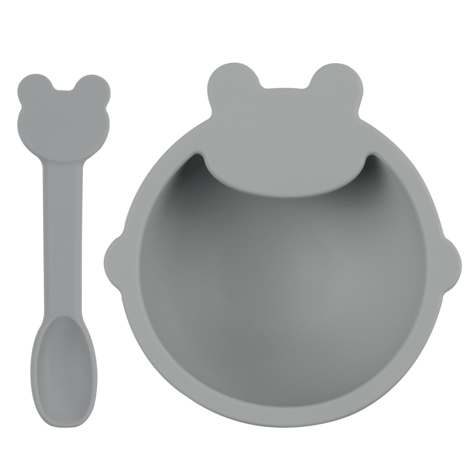 Chefhandy Baby Bowls with Suction - 2 Piece Silicone Set with Spoon for Babies Kids Toddlers