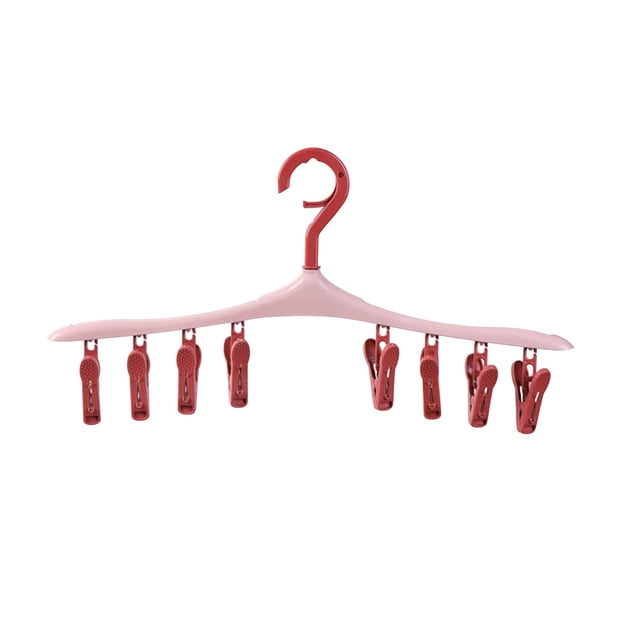 Organizador multifunción para perchas con clips | Ropa interior, calcetines y sujetadores desmontables de 8 pinzas secándose | Gancho giratorio a 360° a prueba de viento | Almacenamiento de armarios