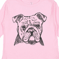 thumbnail image 4 of Inktastic English Bulldog Sketch Portrait Boys or Girls Long Sleeve Toddler T-Shirt, 4 of 5