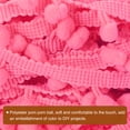 thumbnail image 4 of Uxcell 20 Yards Pom Pom Ball Fringe Trim Ribbon Sewing Trim DIY Crafts, 8mm Pink, 4 of 6