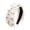 White, variant on AJGRHE Women Baseball Kink Topknot Headband Sports Team Game Day Pearl Stylish Shiny Accessories For Cheerleading Fans Women'sIdea Sporty Elegant Soft Comfortable White