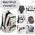 thumbnail image 6 of Aplkyhs Backpack for Girls Boys Age 6-18 Just A Girl Who Loves Football School Bag Lightweight Water Repellent Student Bookbag Cartoon Dinosaur, 6 of 7