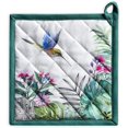 thumbnail image 3 of Tropiques 100% Cotton Set of 2 Pot Holders with Loop Heat Resistant for BBQ | Cooking | Baking | Grilling | Microwave | Barbecue | Spring/Summer (8 Inch by 8 Inch)., 3 of 8