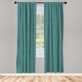 thumbnail image 4 of Ambesonne Floral Window Curtains, Traditional Spanish, Each 28" W x 95" L, Jade Green Pale Blue Red, 4 of 4