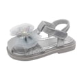 thumbnail image 3 of Jinhomg Toddler Girls Sandals Little Girls Kids Sequin Shoes Lightweight Comfy Wedding School Party Sandals Silver 26, 3 of 6