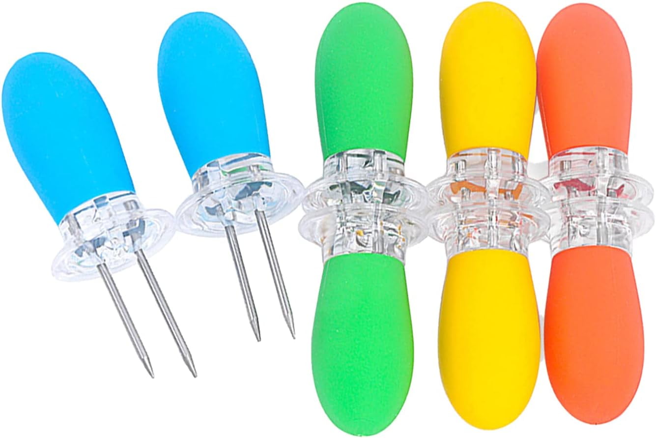 4PCS Barbecue Corn Needle Grilling Stainless Steel Corn Cob Holders