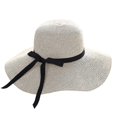 thumbnail image 1 of Nuevo Sombrero de paja de ala ancha de verano plegable para el sol de playa flexible para mujer, 1 of 5