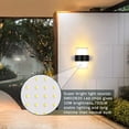 thumbnail image 4 of Aplique de pared exterior LED IP65, iluminación exterior impermeable, lámpara de aluminio acrílico de 10 W, adecuada para patio, jardín, terraza, pasillo, paso, cuadrado (redonda, blanca), 4 of 5
