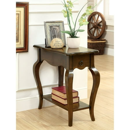 Antique Oak Bedside Tables Furniture of America Havana 1-Drawer Side Accent Table with Antique Ring Pull - Tobacco Oak ()