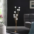 thumbnail image 3 of 46" Golden Chrome Contemporary Multi Light LED Floor Lamp, 3 of 6