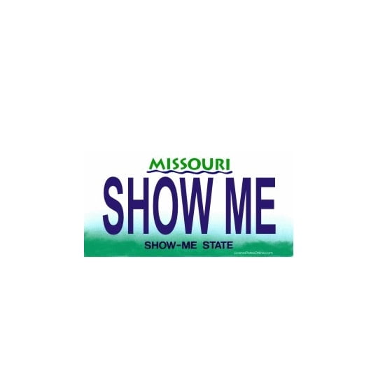 Design It Yourself Missouri State Bicycle Plate. Free Personalization on Plate